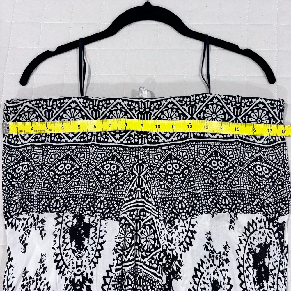 Free People Women Of The Water Maxi Dress Bandeau Black White Boho Small/Medium - Picture 12 of 12